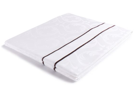 貢緞被套、雙排豎向絲帶①