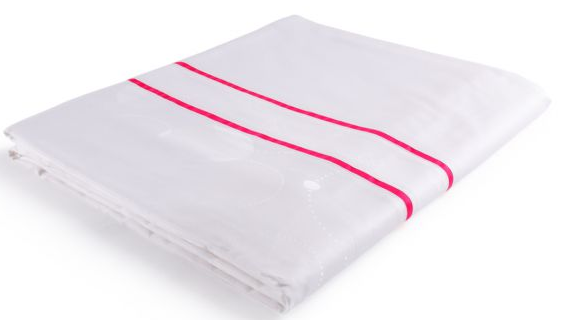 貢緞被套、雙排橫向織帶①